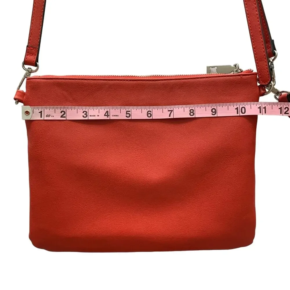 BCBGeneration | Milena Red Crossbody Silver Chain